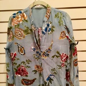 Alice and Olivia Sheer tunic blouse